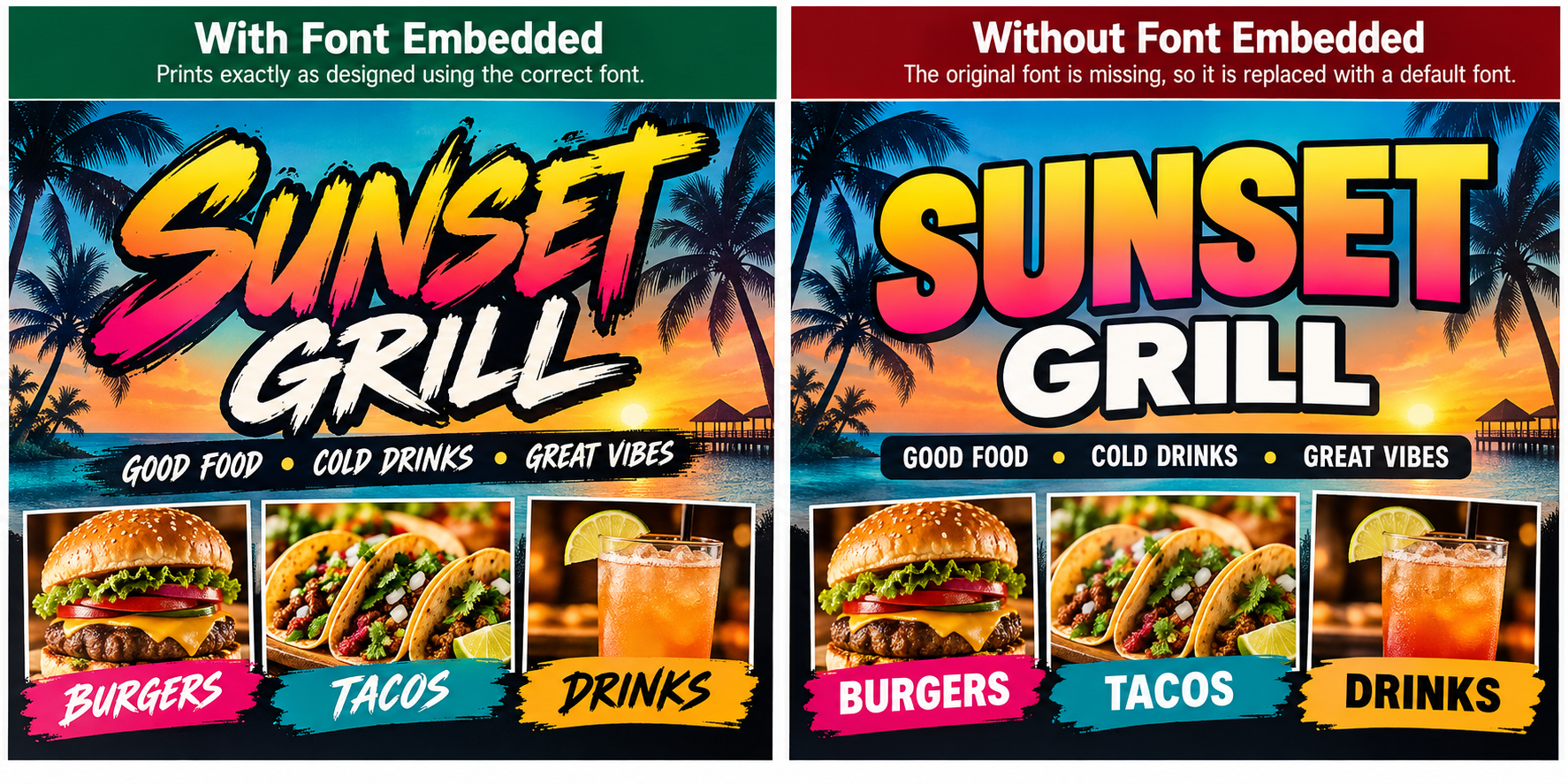 Embedding Font Example