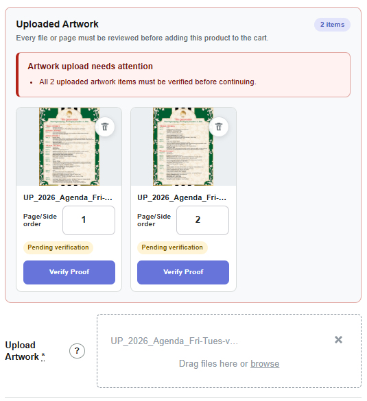 Multiple pages